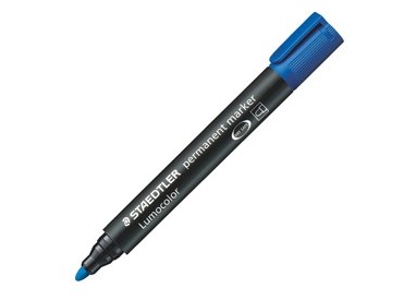 MARCATORE LUMOCOLOR PERMANENT 352 BLU P.TONDA STAEDTLER