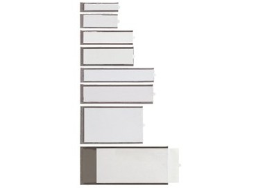 10 PORTAETICHETTE ADESIVE IES A1 24X63MM SEI