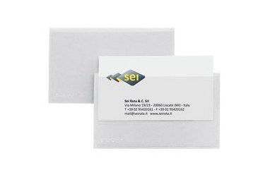 10 PORTABIGLIETTI DA VISITA AUTOADESIVI 5,5X9CM ETICARD T