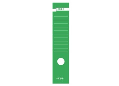 Busta 10 copridorso CDR-C carta adesiva verde 7x34,5cm SEI ROTA