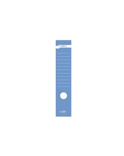 Busta 10 copridorso CDR-C carta adesiva blu 7x34,5cm SEI ROTA