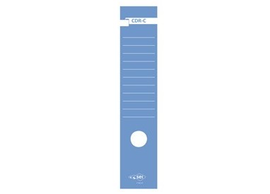 Busta 10 copridorso CDR-C carta adesiva blu 7x34,5cm SEI ROTA