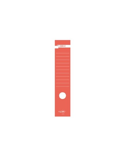 Busta 10 copridorso CDR-C carta adesiva rosso 7x34,5cm SEI ROTA