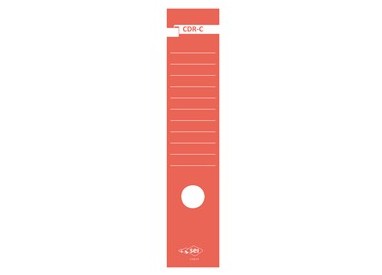 Busta 10 copridorso CDR-C carta adesiva rosso 7x34,5cm SEI ROTA