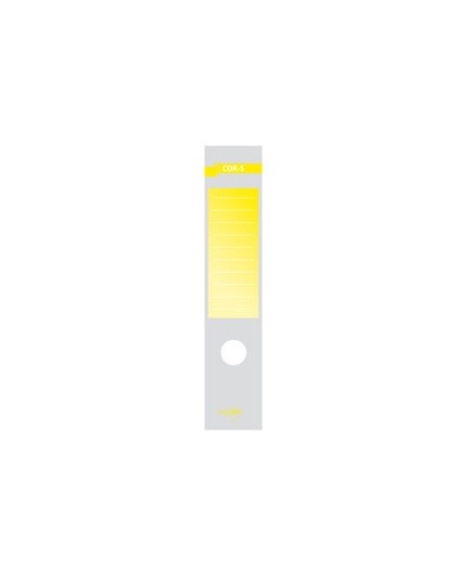 Busta 10 copridorso CDR-S carta adesiva giallo 7x34,5cm SEI ROTA