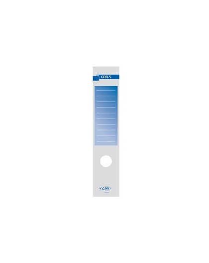 Busta 10 copridorso CDR-S carta adesiva blu 7x34,5cm SEI ROTA