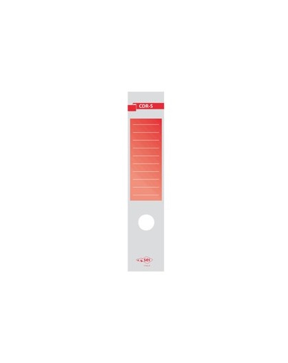Busta 10 copridorso CDR-S carta adesiva rosso 7x34,5cm SEI ROTA
