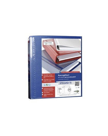 Raccoglitore STELVIO TI 30 A4 4D 22x30cm blu personalizzabile SEI ROTA