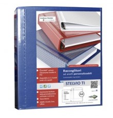 Raccoglitore STELVIO TI 50 A4 4D 22x30cm blu personalizzabile SEI ROTA