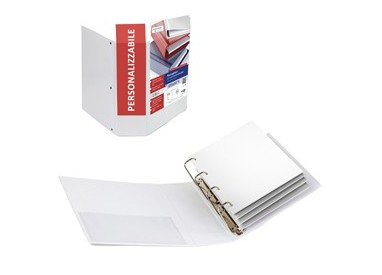 Raccoglitore STELVIO TI 65 A4 4Q 22x30cm bianco personalizzabile SEI ROTA