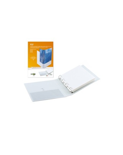 Raccoglitore FLY 17 A4 4D 22x30cm personalizzabile bianco SEI ROTA