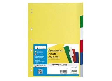SEPARATORE 6 TASTI 15X21 PPL RECORD SA56N SEI