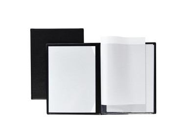 PORTA MENU M in PVC 18X24CM 2+2 TASCHE NERO