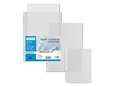25 BUSTE FORATE 22X30-15 ERCOLE PVC SEI ROTA
