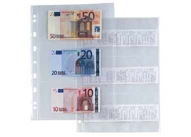10 buste forate ATLA 6S 21x29,7 porta scontrini fiscali/banconote SEI ROTA