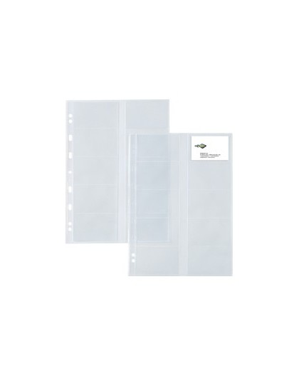 10 buste forate ATLA CARD 21x29,7cm porta 20 biglietti visita SEI ROTA