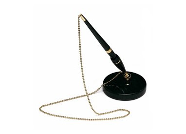 STILOFORO CON BASE MARMO NERO ART.1703-N