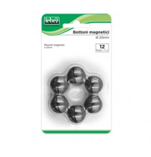 BLISTER 12 MAGNETI MR-20 NERO DIAM.20MM