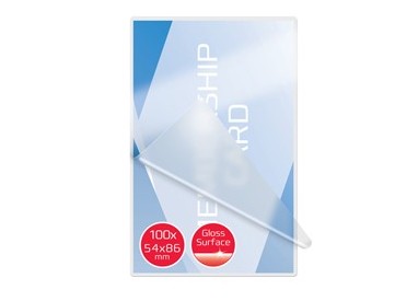 SCATOLA 100 POUCHES 2x250MIC 54X86MM CREDIT CARD
