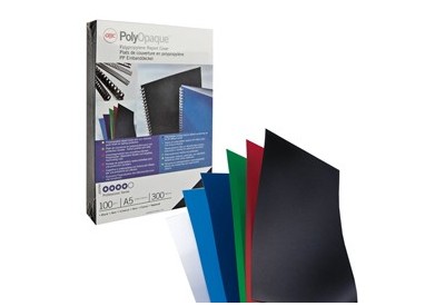 100 COPERTINE POLYOPAQUE A4 300MIC NERO PPL