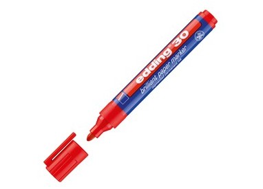 MARCATORE EDDING 30 PERMANENTE PUNTA TONDA ROSSO