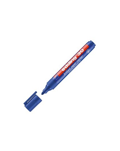 MARCATORE EDDING 30 PERMANENTE PUNTA TONDA BLU