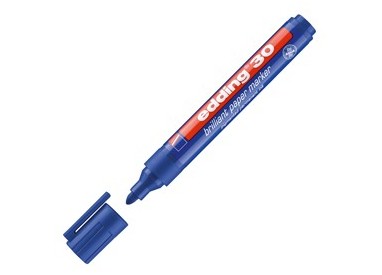 MARCATORE EDDING 30 PERMANENTE PUNTA TONDA BLU