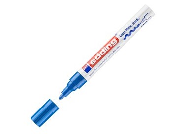 Marcatore EDDING 750 punta media vernice blu