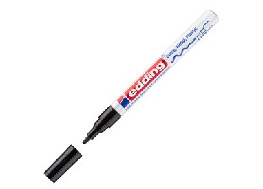Marcatore EDDING 751 punta fine vernice nero