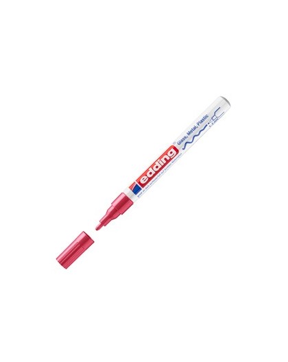 Marcatore EDDING 751 punta fine vernice rosso