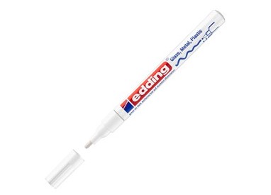 Marcatore EDDING 751 punta fine vernice bianco