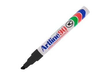 Marcatore artline A 90 permanente punta scalpello nero