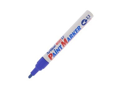 Marcatore artline A 400 punta tonda a vernice blu