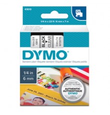 NASTRO DYMO TIPO D1 (6MMX7MT) NERO/TRASPARENTE 436100