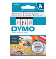 NASTRO DYMO TIPO D1 (6MMX7MT) NERO/BIANCO 436130