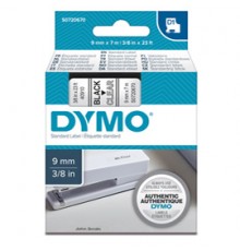 NASTRO DYMO TIPO D1 (9MMX7M) NERO/TRASPARENTE 409100
