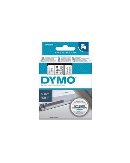 NASTRO DYMO TIPO D1 (9MMX7M) NERO/TRASPARENTE 409100