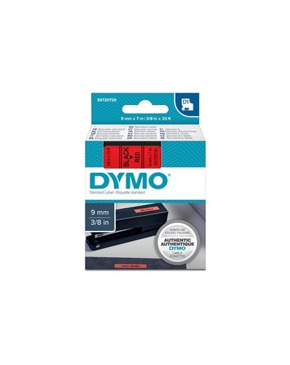 NASTRO DYMO TIPO D1 (9MMX7M) NERO/ROSSO 409170