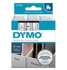 NASTRO DYMO TIPO D1 (12MMX7M) NERO/TRASPARENTE 450100