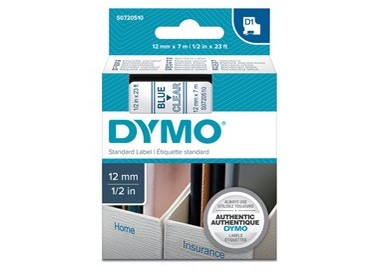 NASTRO DYMO TIPO D1 (12MMX7M) BLU/TRASPARENTE 450110