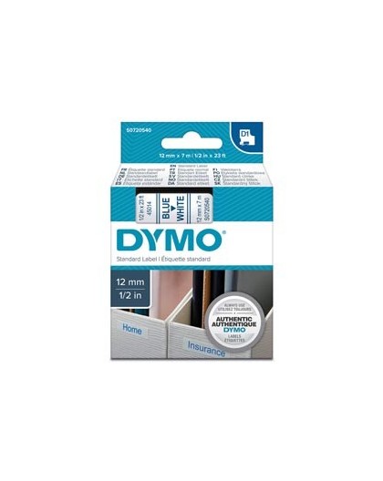 NASTRO DYMO TIPO D1 (12MMX7M) BLU/BIANCO 450140