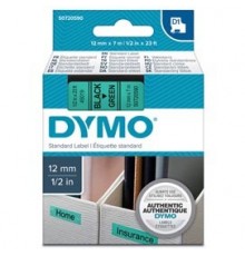 NASTRO DYMO TIPO D1 (12MMX7M) NERO/VERDE 450190