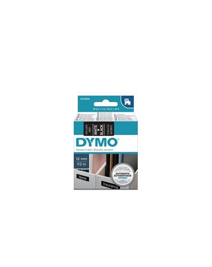 NASTRO DYMO TIPO D1 (12MMX7M) BIANCO/NERO 450210