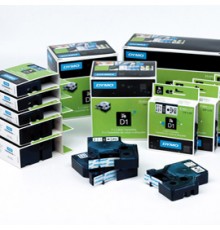 NASTRO DYMO TIPO D1 (19MMX7MT) NERO/BLU 458060
