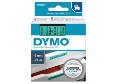 NASTRO DYMO TIPO D1 (19MMX7MT) NERO/VERDE 458090