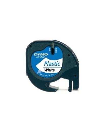 NASTRO IN PLASTICA DYMO LETRATAG 12MMX4M BIANCO 912010