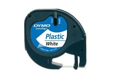 NASTRO IN PLASTICA DYMO LETRATAG 12MMX4M BIANCO 912010