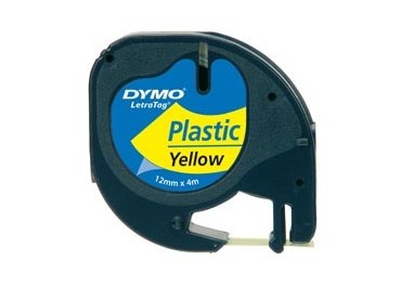 NASTRO IN PLASTICA DYMO LETRATAG 12MMX4M GIALLO 912020
