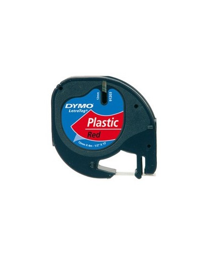 NASTRO IN PLASTICA DYMO LETRATAG 12MMX4M ROSSO 912030