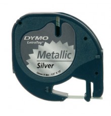 NASTRO METALLICO DYMO LETRATAG 12MMX4M ARGENTO 912080